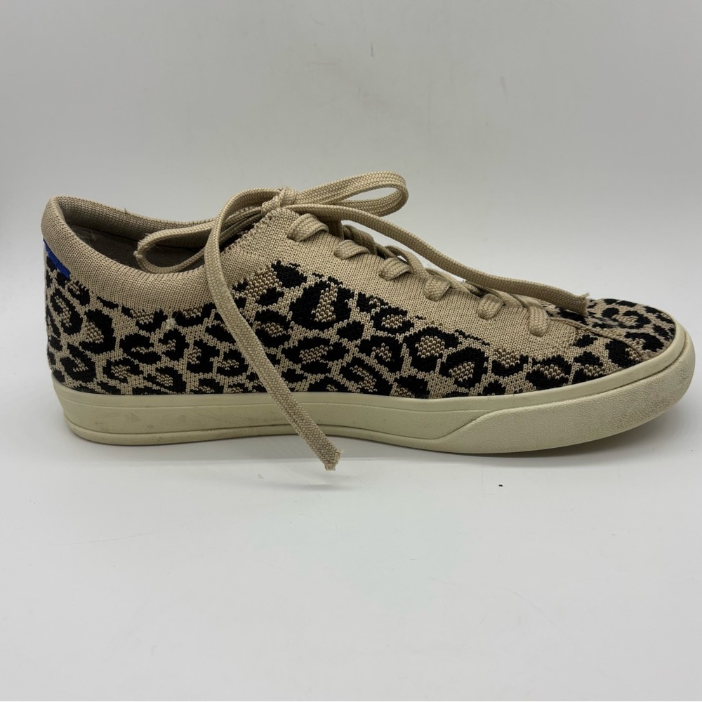 Rothy’s The Lace Up Sneaker Little Desert Cat Women’s Sz 7.5 Cheetah Leopard